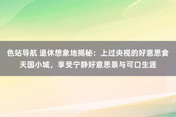 色站导航 退休想象地揭秘：上过央视的好意思食天国小城，享受宁静好意思景与可口生涯