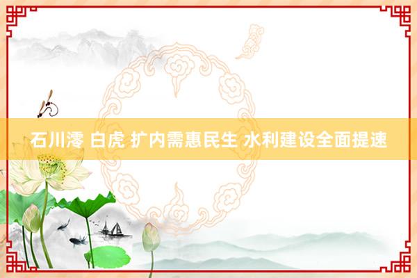 石川澪 白虎 扩内需惠民生 水利建设全面提速