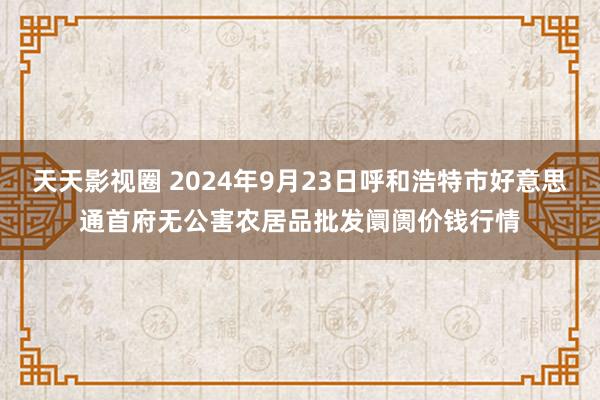 天天影视圈 2024年9月23日呼和浩特市好意思通首府无公害农居品批发阛阓价钱行情