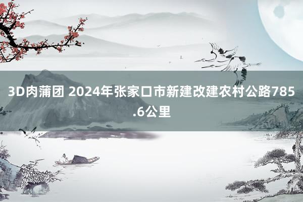 3D肉蒲团 2024年张家口市新建改建农村公路785.6公里