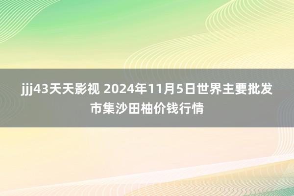 jjj43天天影视 2024年11月5日世界主要批发市集沙田柚价钱行情