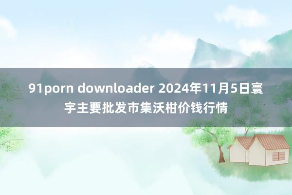 91porn downloader 2024年11月5日寰宇主要批发市集沃柑价钱行情