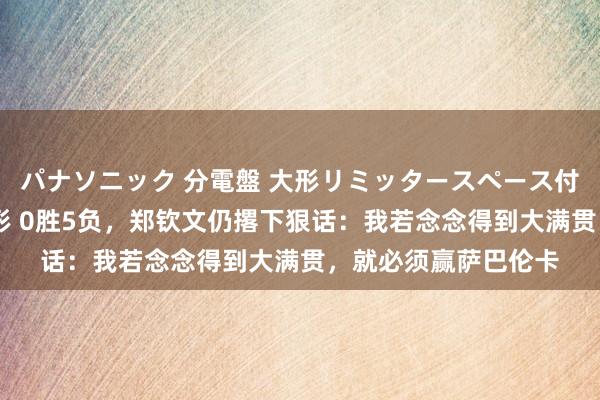 パナソニック 分電盤 大形リミッタースペース付 露出・半埋込両用形 0胜5负，郑钦文仍撂下狠话：我若念念得到大满贯，就必须赢萨巴伦卡