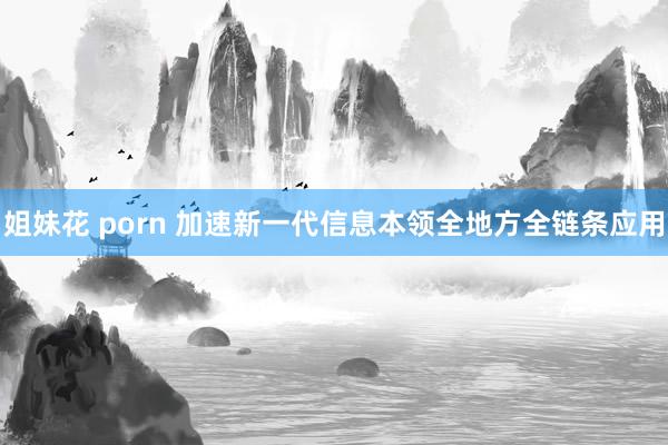 姐妹花 porn 加速新一代信息本领全地方全链条应用