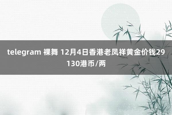 telegram 裸舞 12月4日香港老凤祥黄金价钱29130港币/两