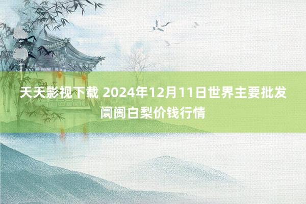 天天影视下载 2024年12月11日世界主要批发阛阓白梨价钱行情