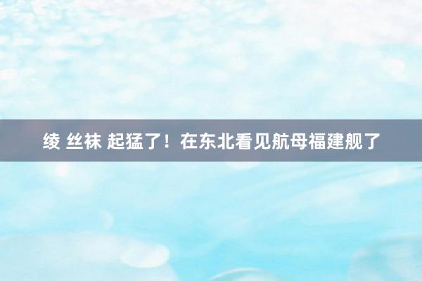 绫 丝袜 起猛了！在东北看见航母福建舰了