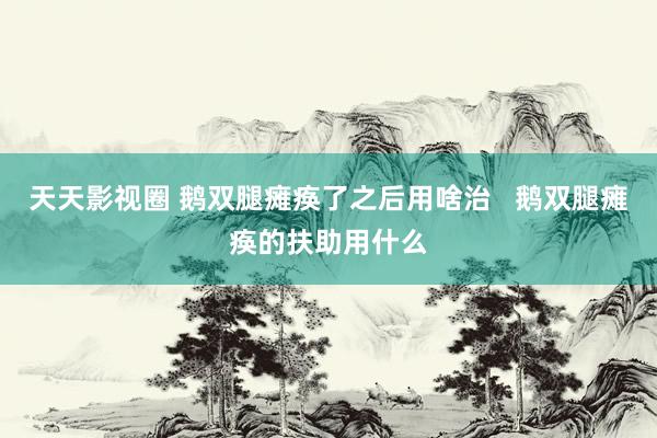 天天影视圈 鹅双腿瘫痪了之后用啥治   鹅双腿瘫痪的扶助用什么