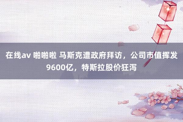 在线av 啪啪啦 马斯克遭政府拜访，公司市值挥发9600亿，特斯拉股价狂泻