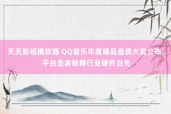 天天影视播放器 QQ音乐年度臻品音质大赏公布， 平台圭表鼓舞行业硬件当先