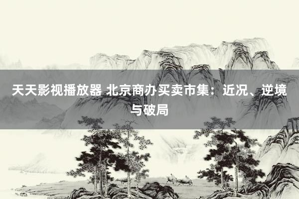 天天影视播放器 北京商办买卖市集：近况、逆境与破局