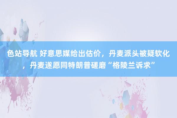 色站导航 好意思媒给出估价，丹麦派头被疑软化，丹麦遂愿同特朗普磋磨“格陵兰诉求”